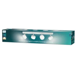 Philips Bracia LED-loftspot med 4 lyskilder, hvid
