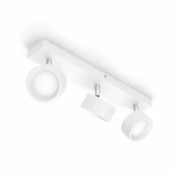 Philips Bracia LED-loftspot med 3 lyskilder, hvid