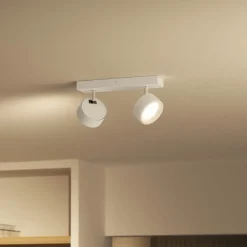 Philips Bracia LED-loftspot med 2 lyskilder, hvid