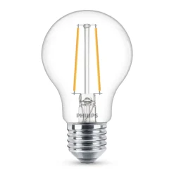 Philips Classic LED-pære E27 A60 1,5W 2.700K, klar