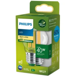 Philips E27 LED-pære G45 2,3 W 485lm 2.700 K klar