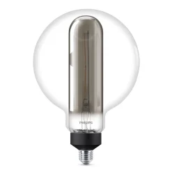 Philips Giant Globe røgfarvet LED-pære E27 6,5W