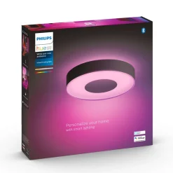 Philips Hue Infuse LED-loftslampe, 38,1 cm, sort, dæmpbar.