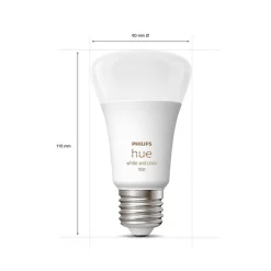 Philips Hue LED-pærer 2x E27 8,1 W CCT RGB Bridge Pro