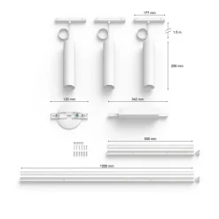 Philips Hue Perifo-skinne, 3 LED-pendler, hvid