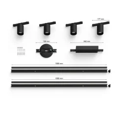 Philips Hue Perifo skinnesystem 4x spots sort