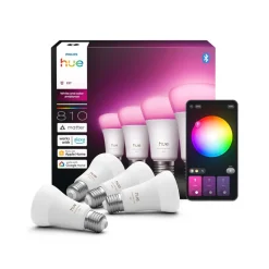 Philips Hue WACA Smart E27 LED, 6 W, 810 lm, CCT RGB 4-pak