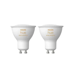 Philips Hue White Ambiance LED-reflektorpære GU10 4,2 W, 2-pak