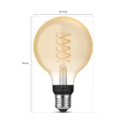 Philips Hue White filamentpære globe G93 E27 7,2 W