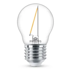 Philips LED-dråbepære E27 P45 1,4W klar