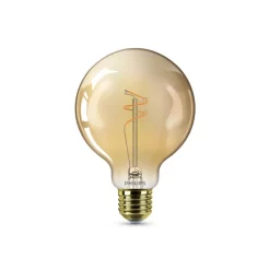 Philips LED-globepære E27 G95 3,1 W guld 1.800 K dæmpbar