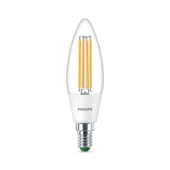 Philips LED-kertepære E14 2,3W 485lm klar 3.000K