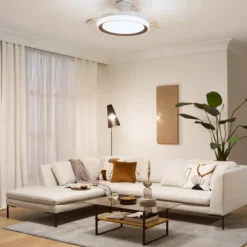 Philips LED-loftventilator Bliss, guld/hvid, støjsvag, CCT