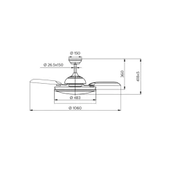 Philips LED-loftventilator Bliss sort/hvid, støjsvag, CCT