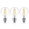 Philips LED-pære Classic E27 A60 7W 827 klar 3stk.