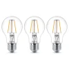 Philips LED-pære Classic E27 4,3W 2.700K klar 3stk