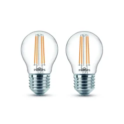 Philips LED-pære E27 P45 4,3 W filament 2.700 K, 2