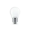 Philips LED-pære E27 P45 4,3 W 2.700K opal 2 stk