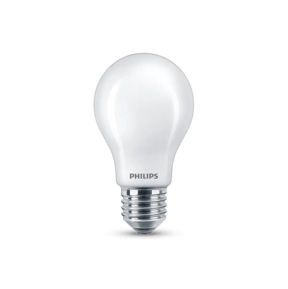 Philips LED-pære E27 7 W 2.700 K opal, 2 stk