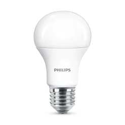 Philips LED-pære E27 10,5W 2.700 K opal, 2 stk