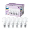 Philips LED-pære E27 8 W 806lm 2.700 K mat 6 stk