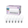 Philips LED-pære E27 7 W 806lm 2.700 K mat 6 stk