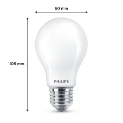 Philips LED-pære E27 7 W 806lm 2.700 K mat 3 stk