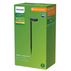 Philips LED solcelle jordspydslys Vynce, hoved 10,5 x 10,5 cm