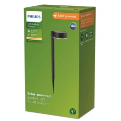 Philips LED solcelle jordspydslys Vynce, Ø hoved 11,2 cm
