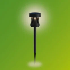 Philips LED-solcellelampe Avery, jordspyd, sort, IP44