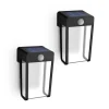 Philips LED-solcellelampe Shroud, sort/klar, 2-pak