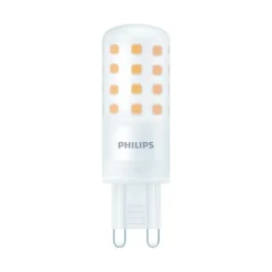 Philips LED-stiftsokkelpære, G9, 4W, mat, 480lm, 2.700K, dæmpbar