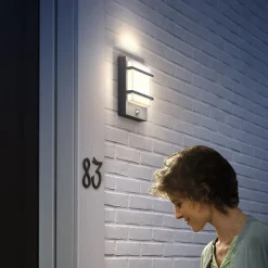 Philips LED udendørs væglampe Petronia UE, sensor