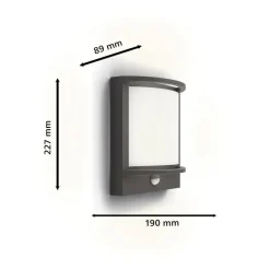 Philips LED udendørs væglampe Samondra UE, sensor