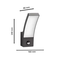 Philips LED udendørs væglampe Splay UE, sensor