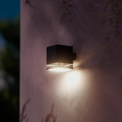 Philips LED-udendørs væglampe Virona, sort, IP44