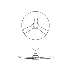 Philips LED-ventilator Olas, Ø 106 cm, brun/sort, støjsvag