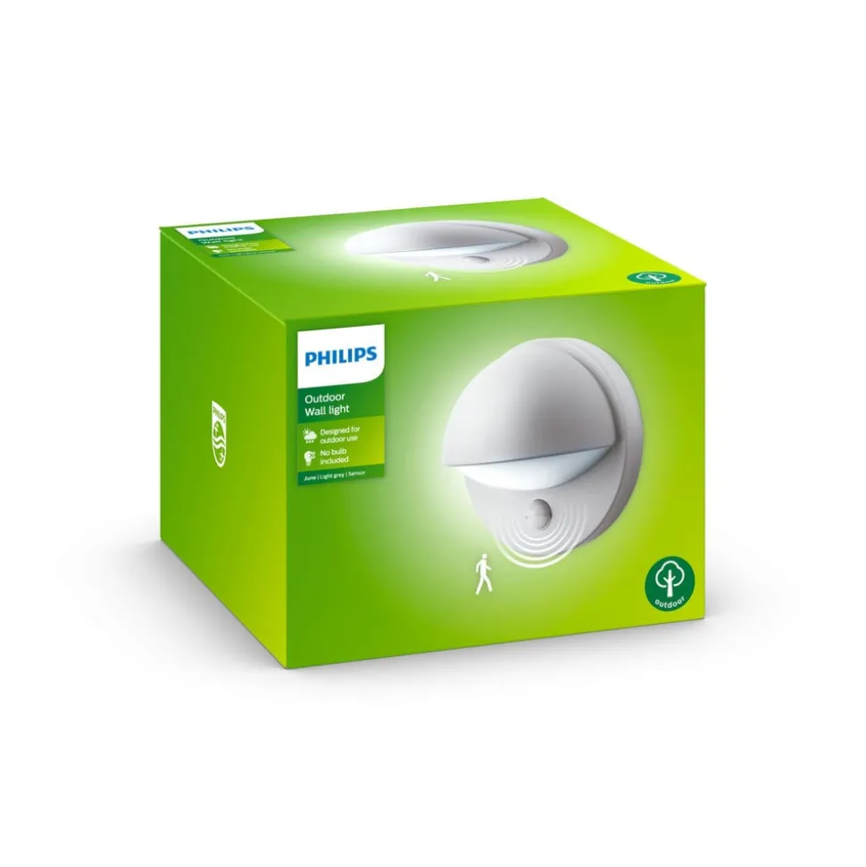 Philips myGarden June væglampe med sensor, grå