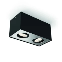Philips myLiving Box LED-spot, 2 lyskilder, sort