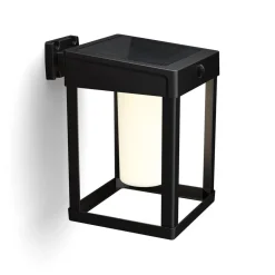 Philips solcelle-væglampe Camill sort/hvid 14 x 14 cm