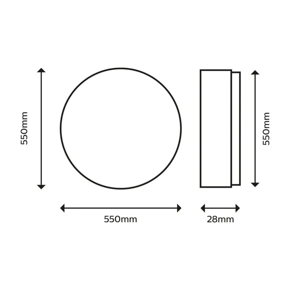 Philips SuperSlim loftlampe 2.700K Ø54cm hvid