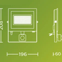 Philips udendørs LED-spot Lois UE Sensor, 24 W, 3.000 K IP65