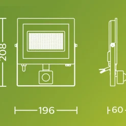 Philips udendørs LED-spot Lois UE Sensor, 24 W, 5.000 K IP65