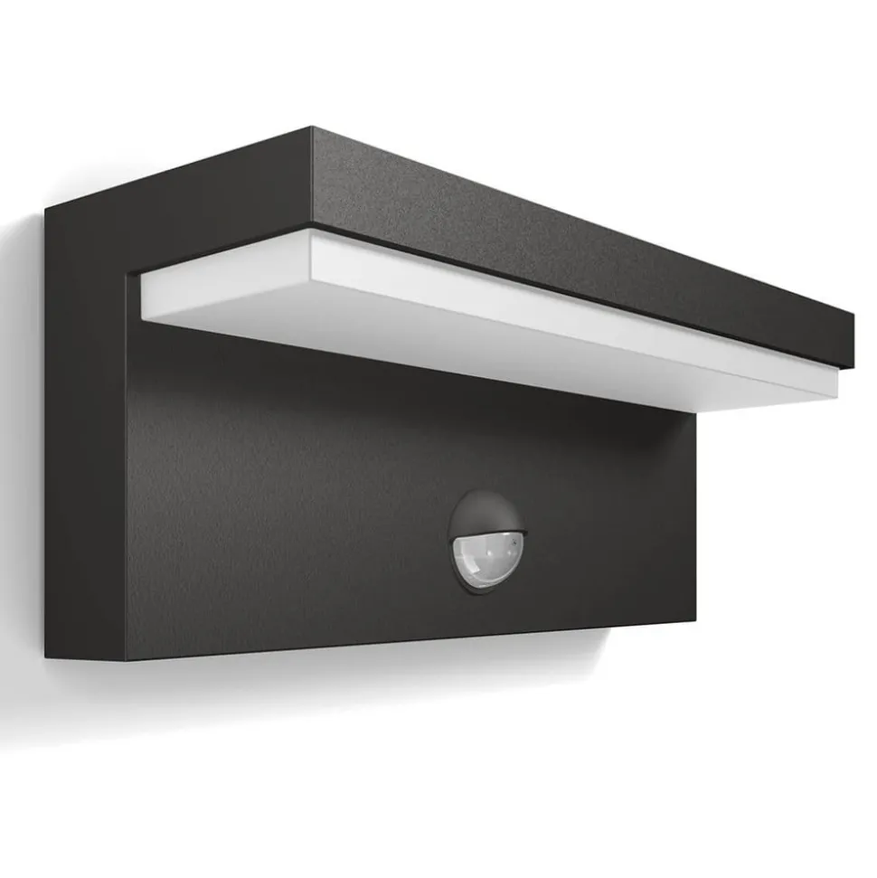 Philips udendørs LED-væglampe Bustan Sensor 2.700 K