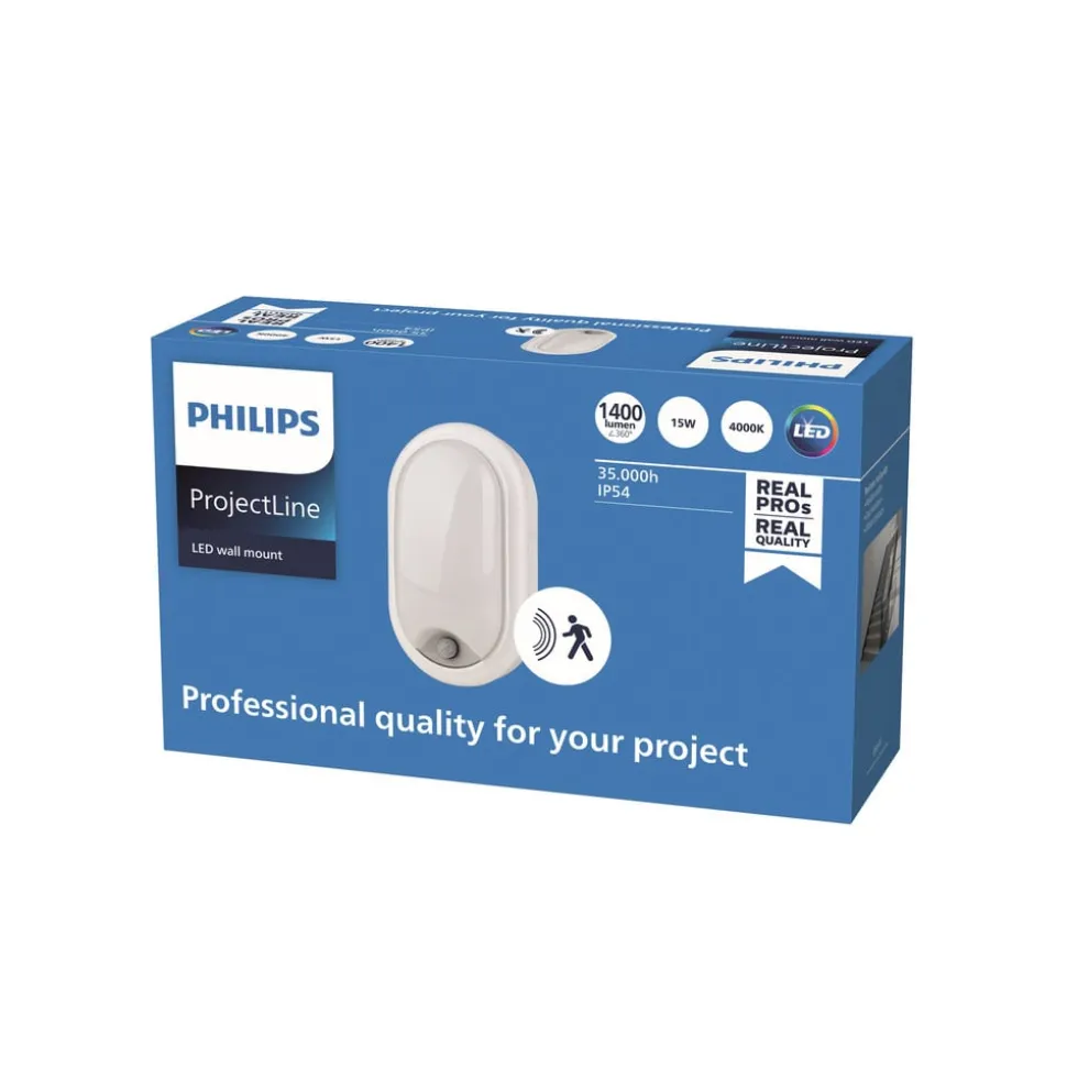 Philips Wall-mounted væglampe sensor oval 4.000K