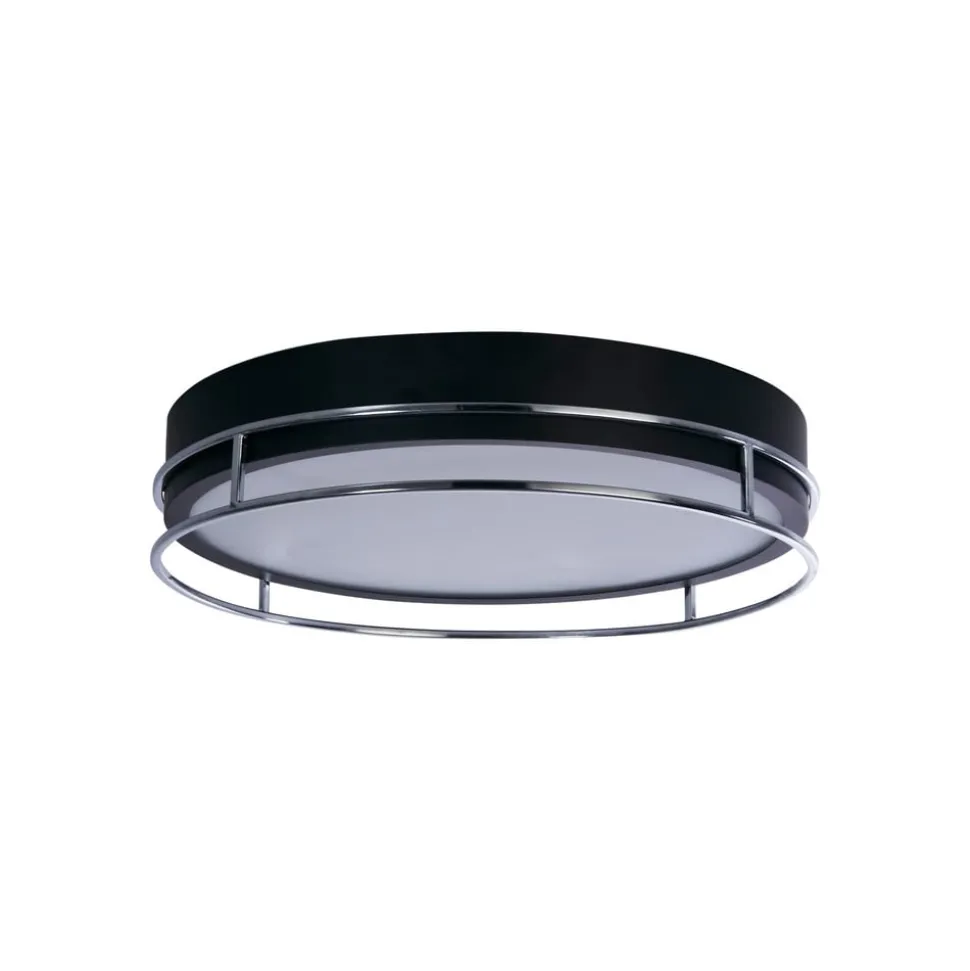 Phoenix loftslampe, Ø 40 cm, sort/krom, IP44