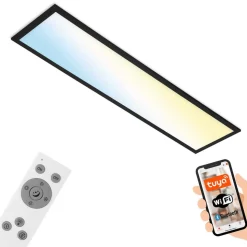 Piatto S WiFi LED-loftlampe Bluetooth CCT fjernb.