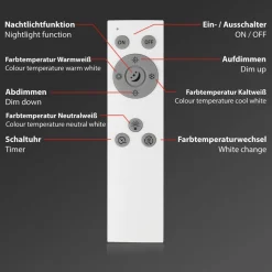 Piatto S WiFi LED-loftlampe Bluetooth CCT fjernb.