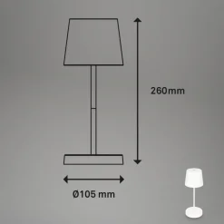 Piha LED-bordlampe med genopladeligt batteri, hvid