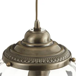 Pineapple pendellampe, antik messing